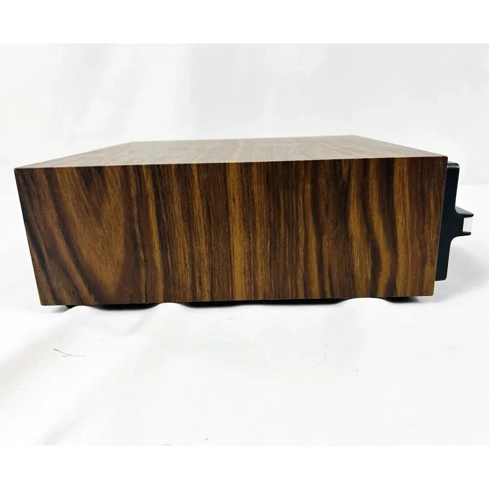Kenmark 24 Count 2 Drawer Cassette Tape Holder Faux Wood Grain Vintage